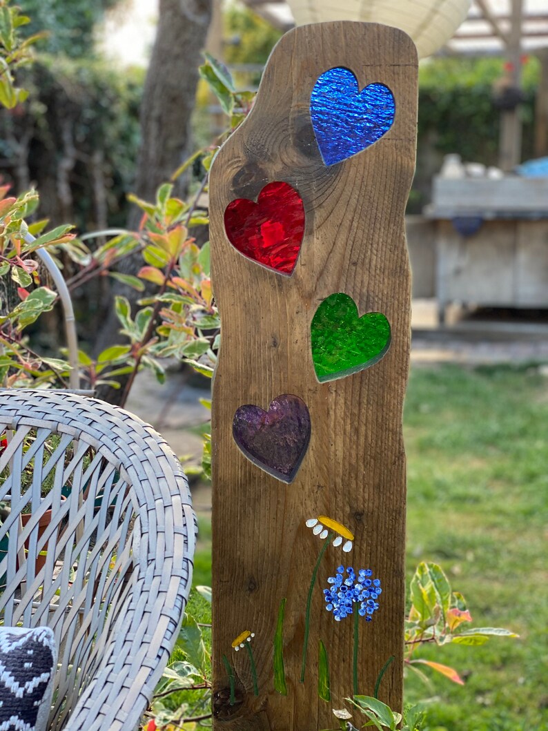 Hearts garden sculpture Valentines Day present love art Etsy