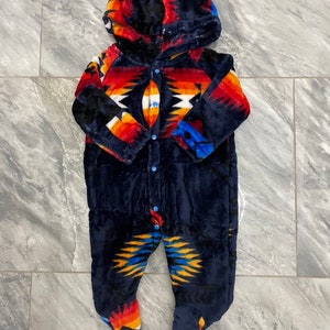 Native American Traditional Design Baby Hooded One-Piece image 9