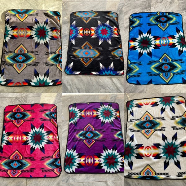 Southwest Design Plush Receiving Blanket