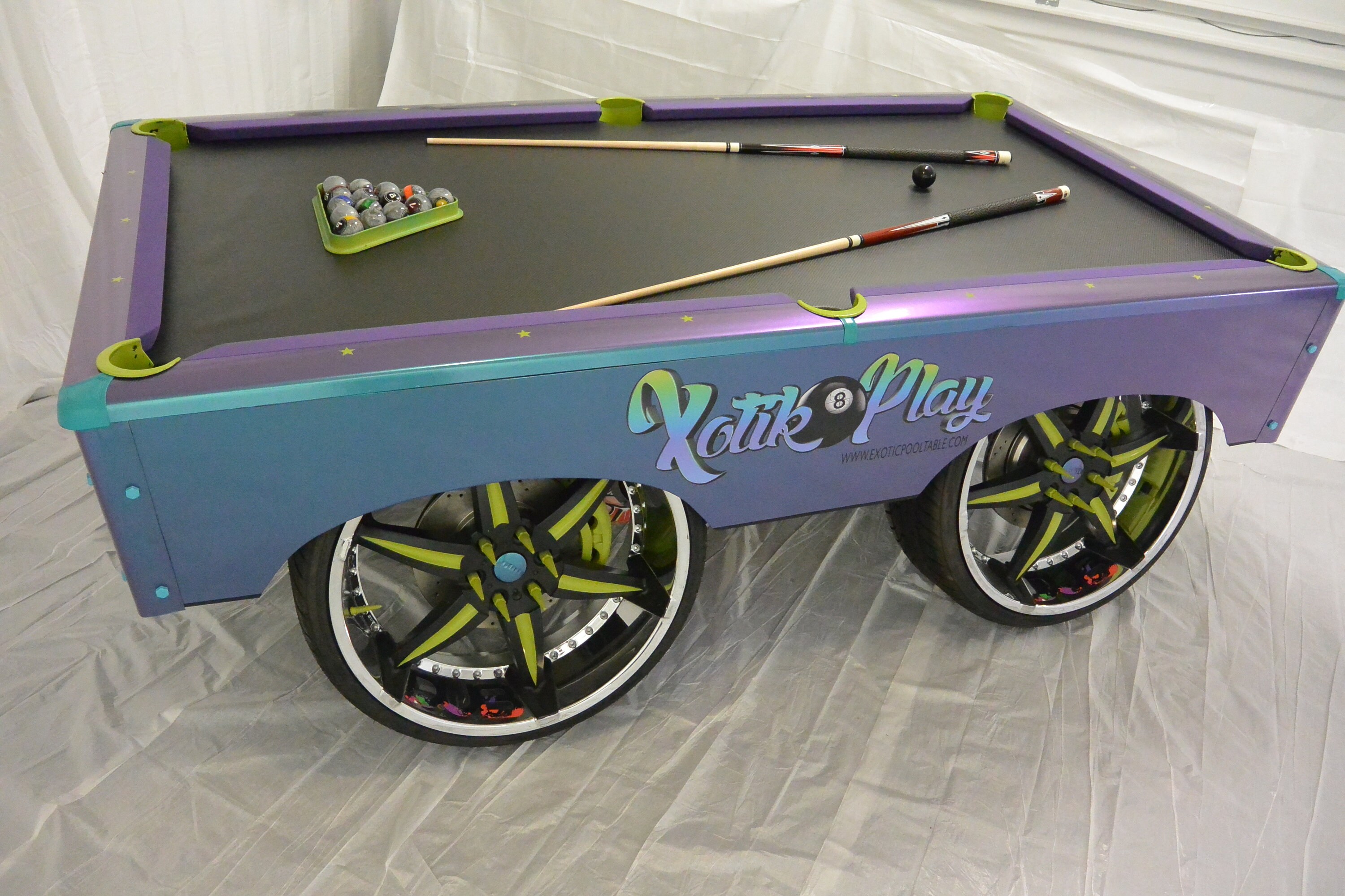 Bespoke Custom Wrap 7 8 9 Slate Pool Table Wheels Car Donk Etsy
