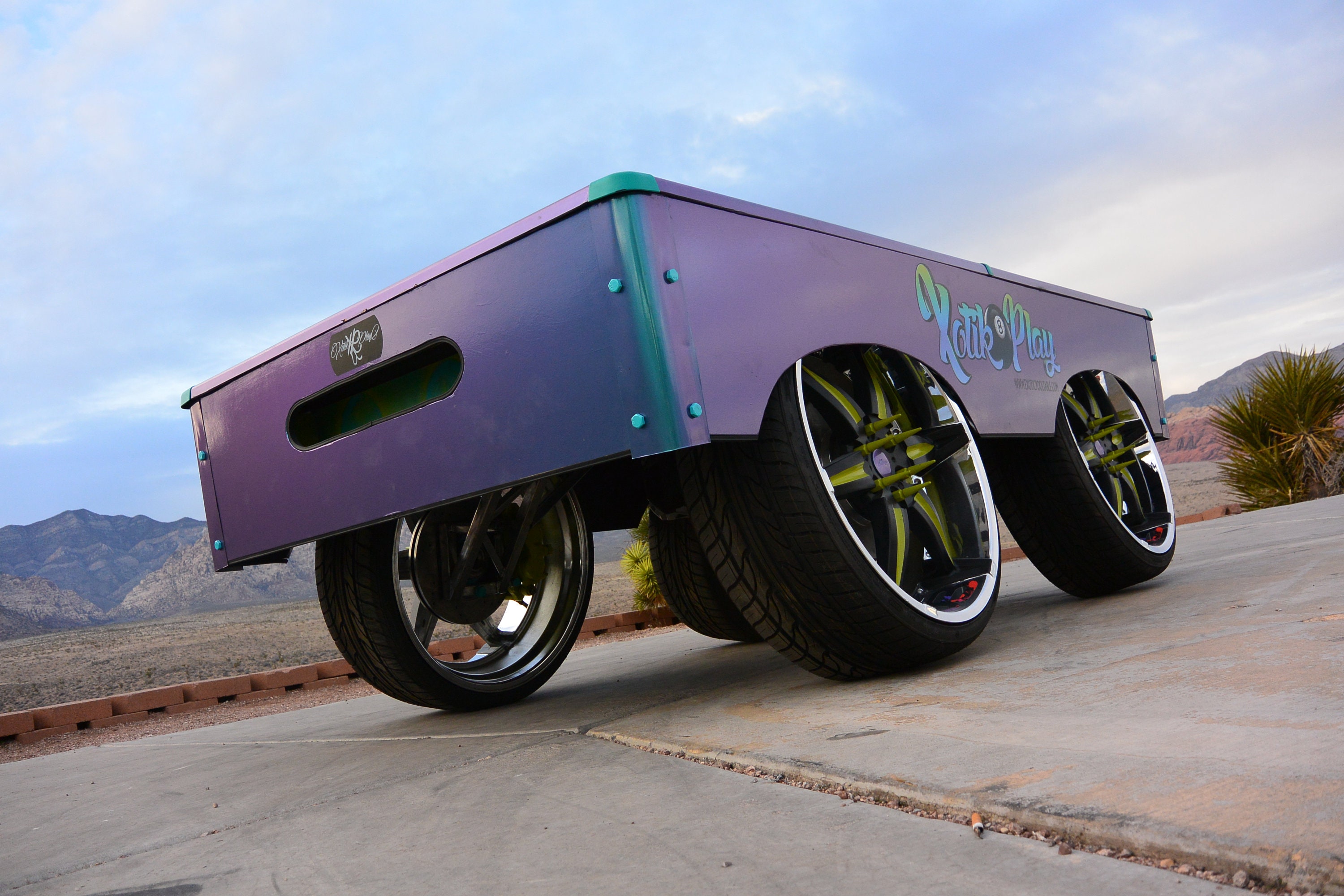 Bespoke Custom Wrap 7 8 9 Slate Pool Table Wheels Car Donk Etsy