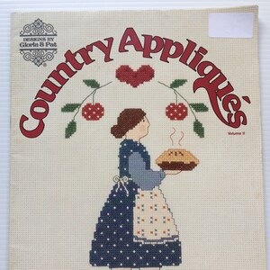 Vintage cross stitch booklet - Country Appliques volume 2