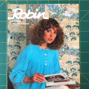 Bed jacket knitting pattern leaflet 2896, Robin Aurora
