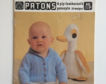 Designs for 6 to 18 Months Red Heart Coats /& Clarks #299 Vintage 1981 Crochet and Knit Pattern Book Babies Handle with Care