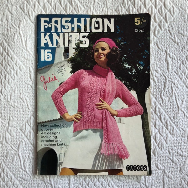 Vintage 1960's Patons Fashion Knits Magazine No. 16