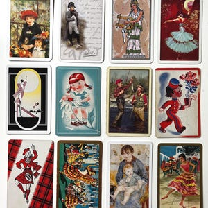 Assorted vintage people swapcards, set of 12