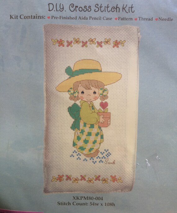 Precious Moments Cross Stitch Pencil Case Kit With Threads Aida Pencil Case Needle And Pattern Sewing Fiber Craft Supplies Tools Okumkomfoods Com