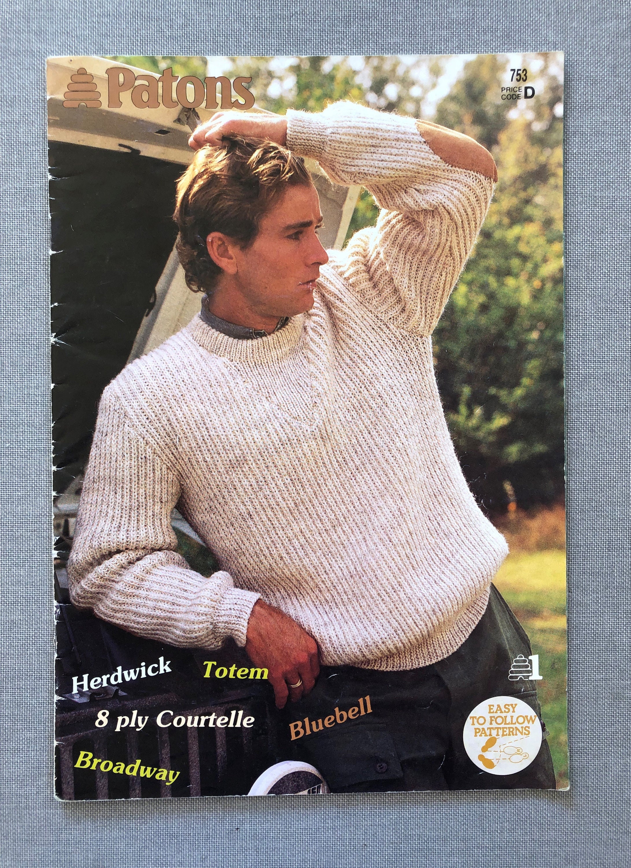 Patons Knitting Book 753 Men's Knitting 