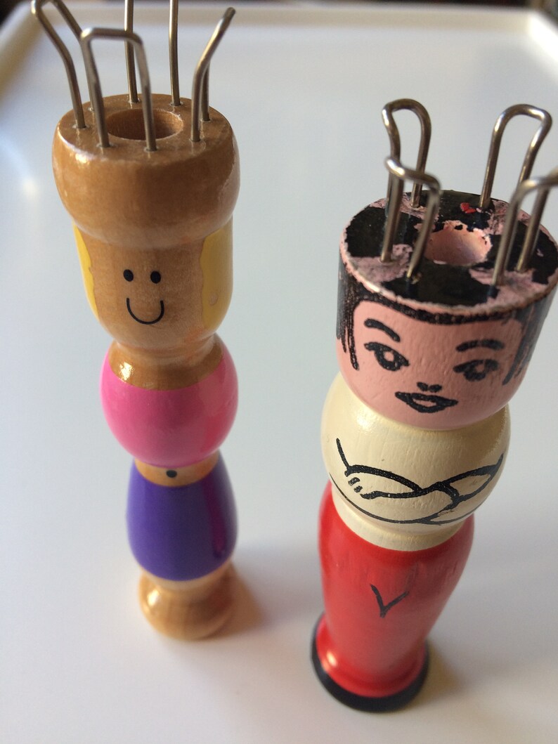 Two Vintage Knitting Nancy wooden knitting tools Etsy