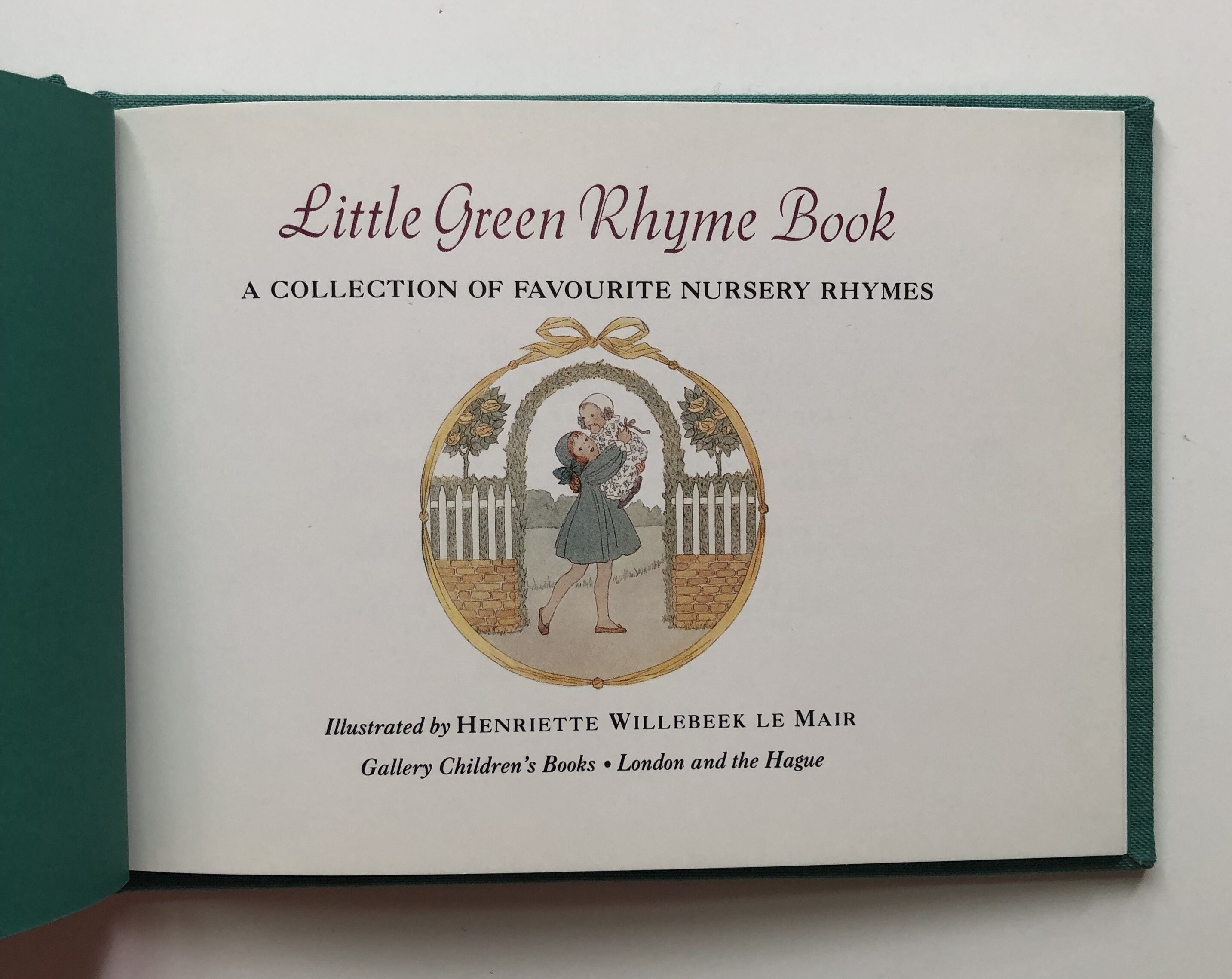 Little Green Rhyme Book, Vintage Children