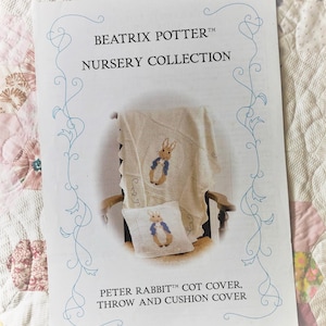 Peter Rabbit Cot Cover Knitting Pattern, Beatrix Potter Nursery Collection