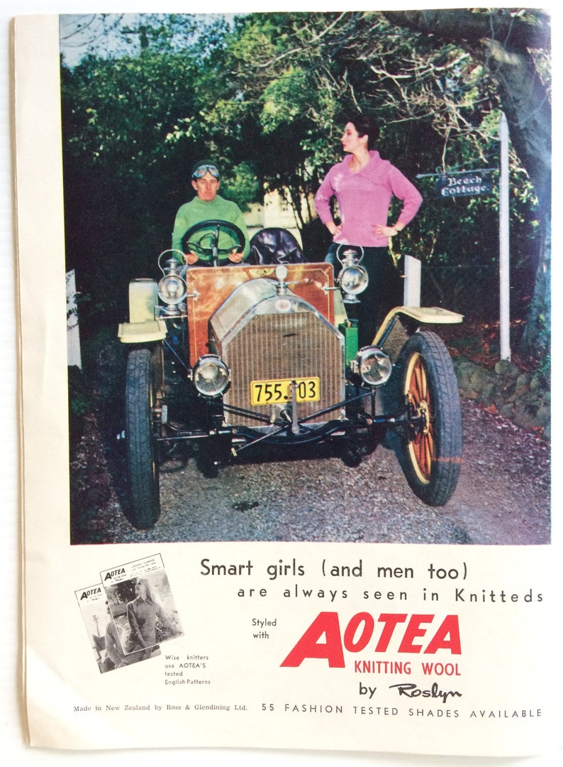 New Zealand Woman/'s Home and Fashion magazine Stitch vintage November 1961 issue