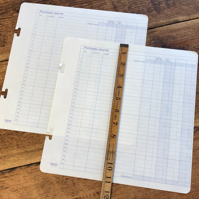 Vintage Ledger Paper Pack of Ten Sheets From Kalamazoo Etsy UK