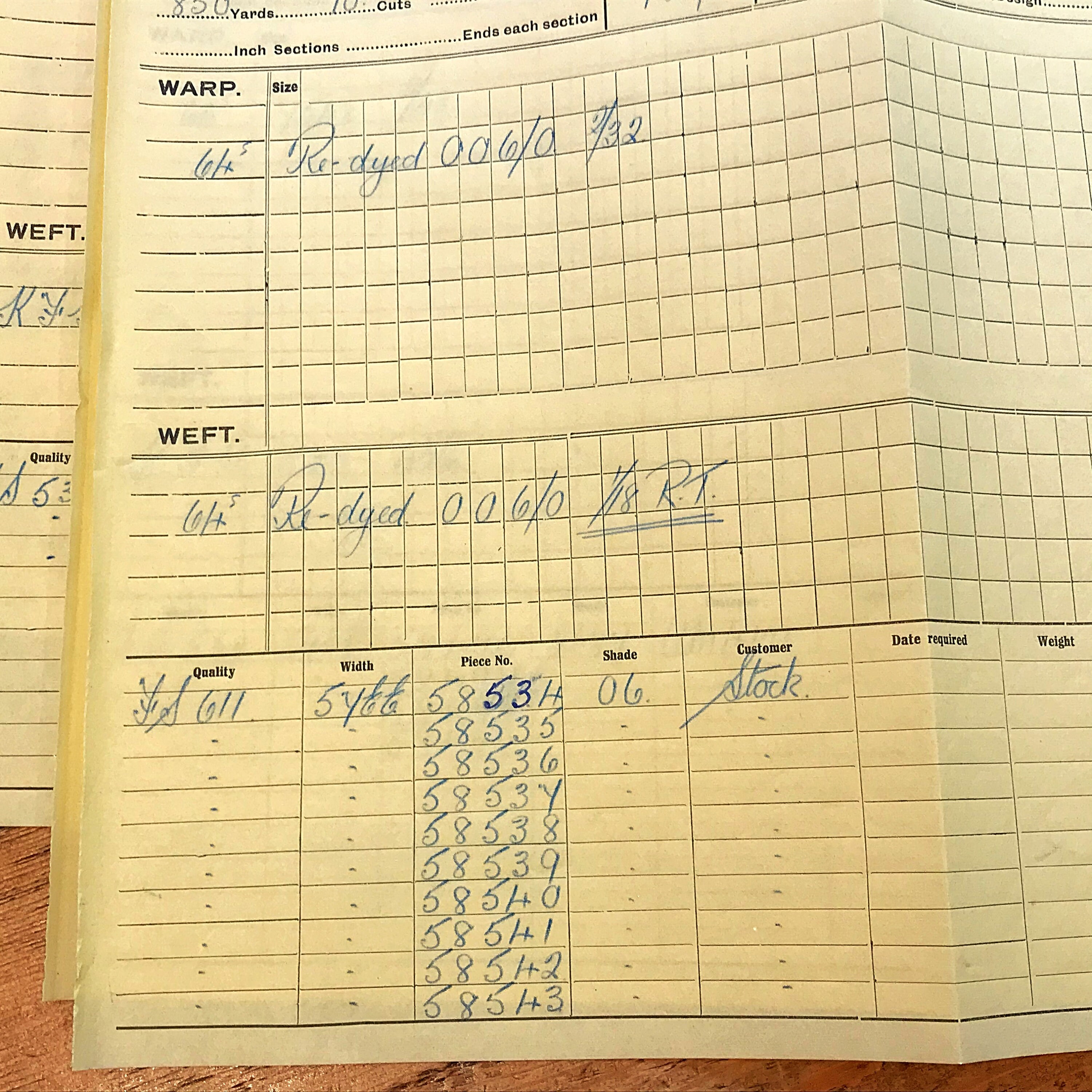 Vintage Yellow Ledger Paper Textile Mill Order Book Carbon Etsy UK