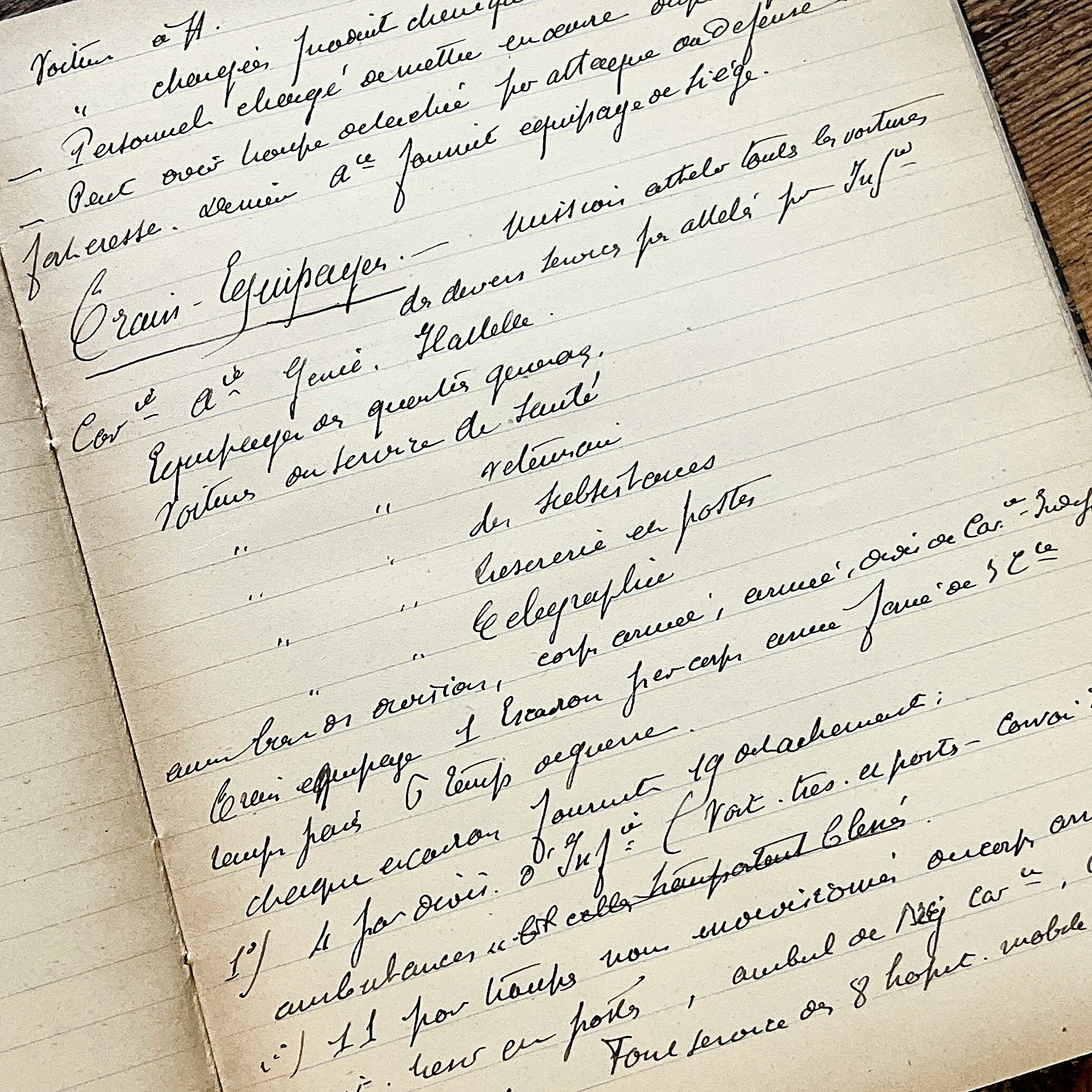 19th Century Antique French Exercise Book From Paris Central School of ...