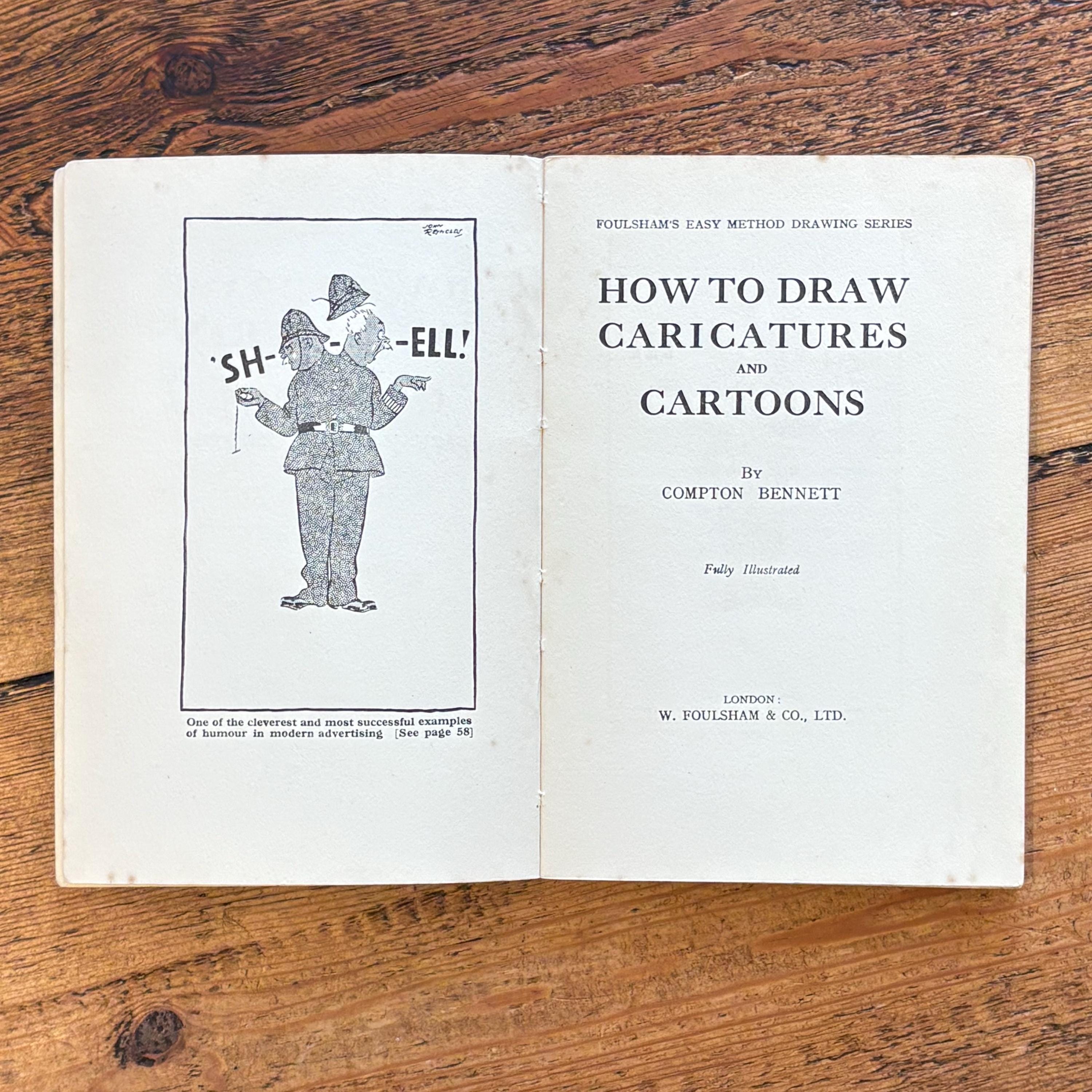 How to Draw Caricatures and Cartoons Vintage Book From Foulshams Easy ...