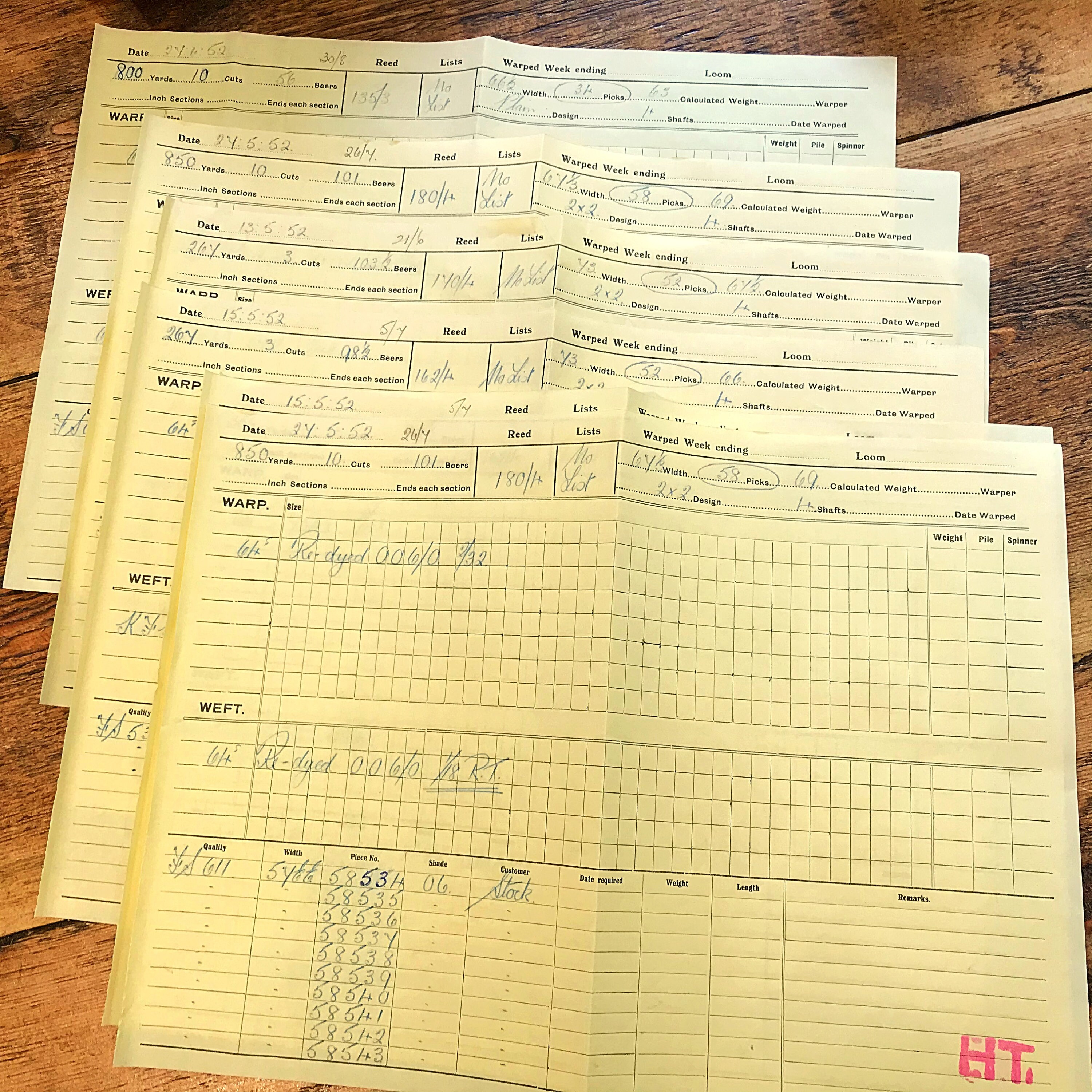 Vintage Yellow Ledger Paper Textile Mill Order Book Carbon Etsy UK