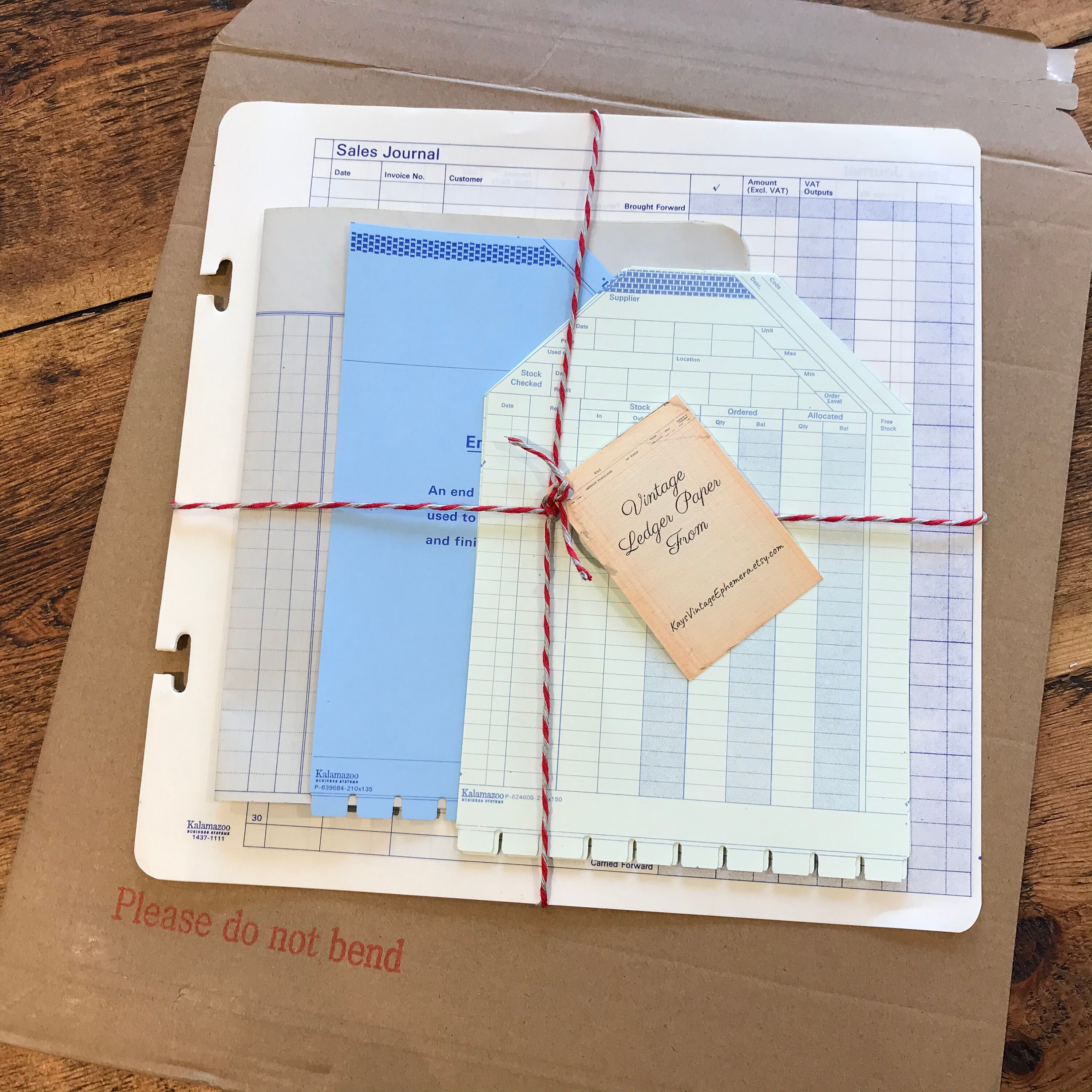 Vintage Ledger Paper Pack of Ten Sheets From Kalamazoo Etsy UK