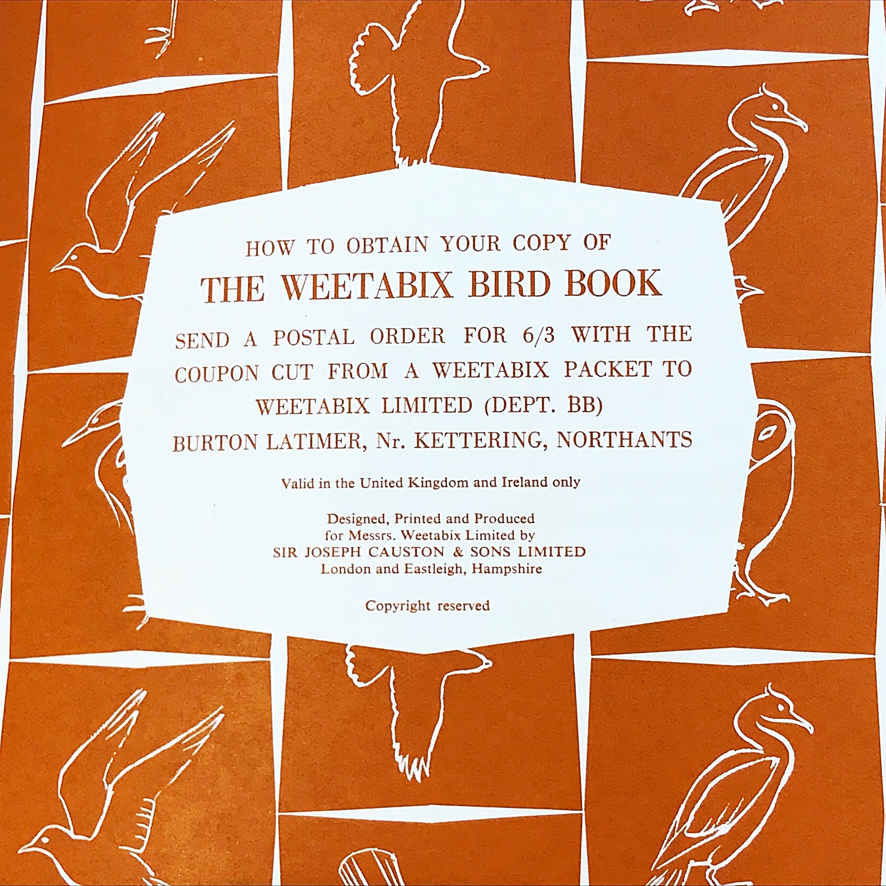 Weetabix Wonder Book Of Birds illustrated by John Rignall and | Etsy