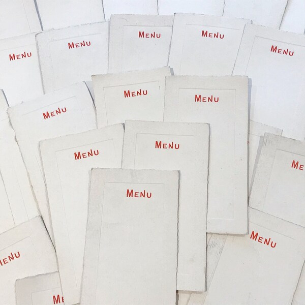 Vintage Menu - Etsy