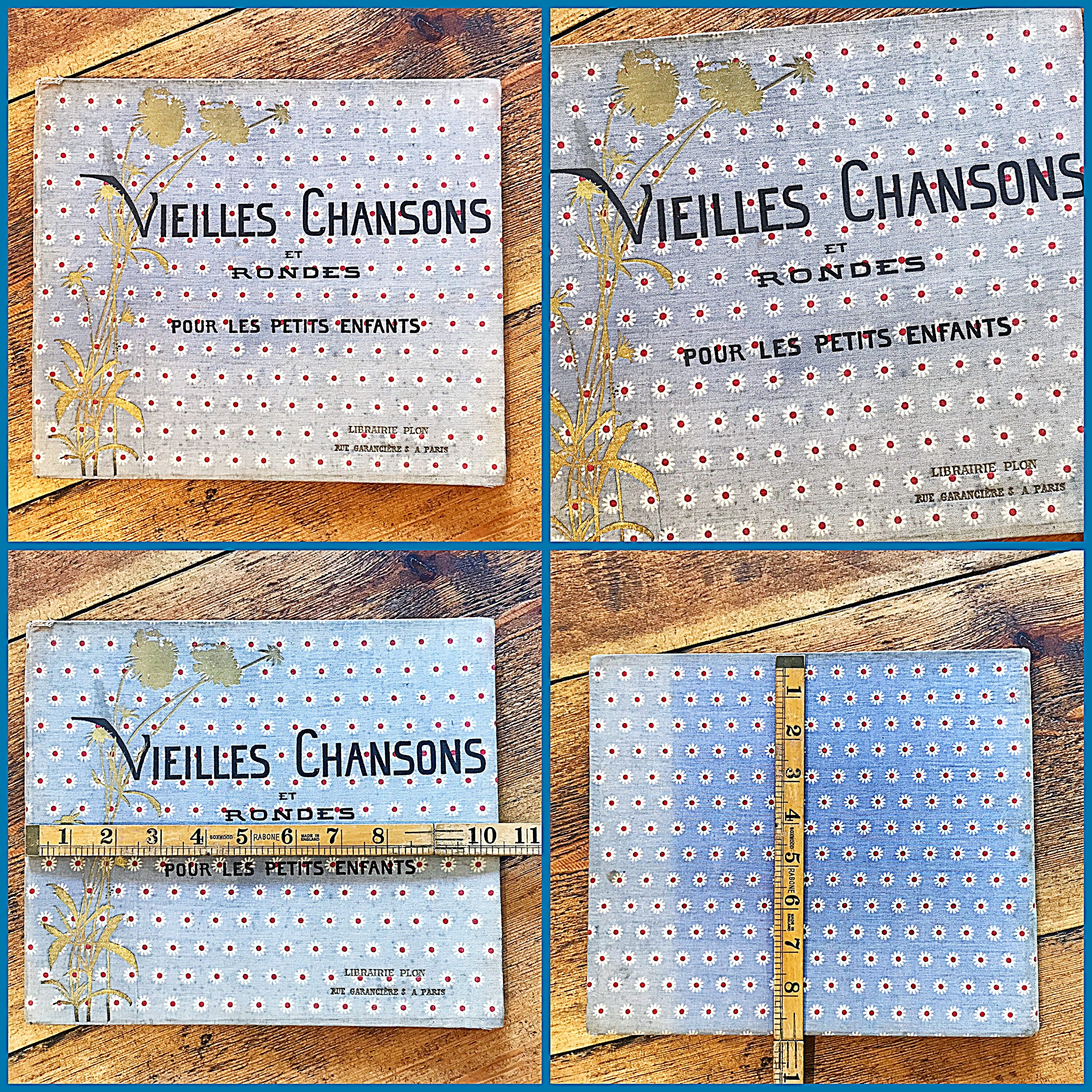 Vintage Book of French Songs for Children With Music and Words