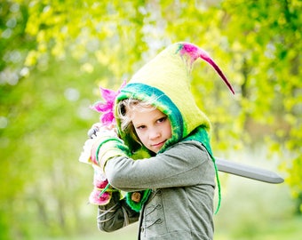 Medieval hat/Fairyhat / cosplay hat/ hooded/ medieval hooded