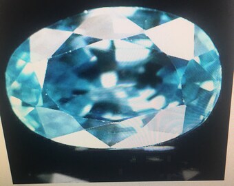 Beautiful 3.72ct Sea Foam Blue Zercon