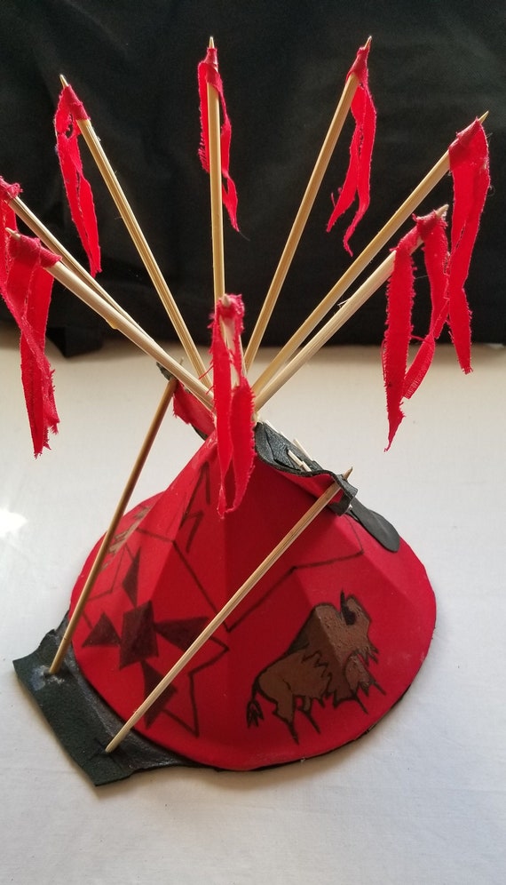 Tipi Jq 12 Native Lakota Sioux Red Buffalo Tipi Fabric Etsy