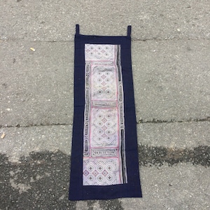 Vintage Handmade Hmong embroidered cotton wall hanging