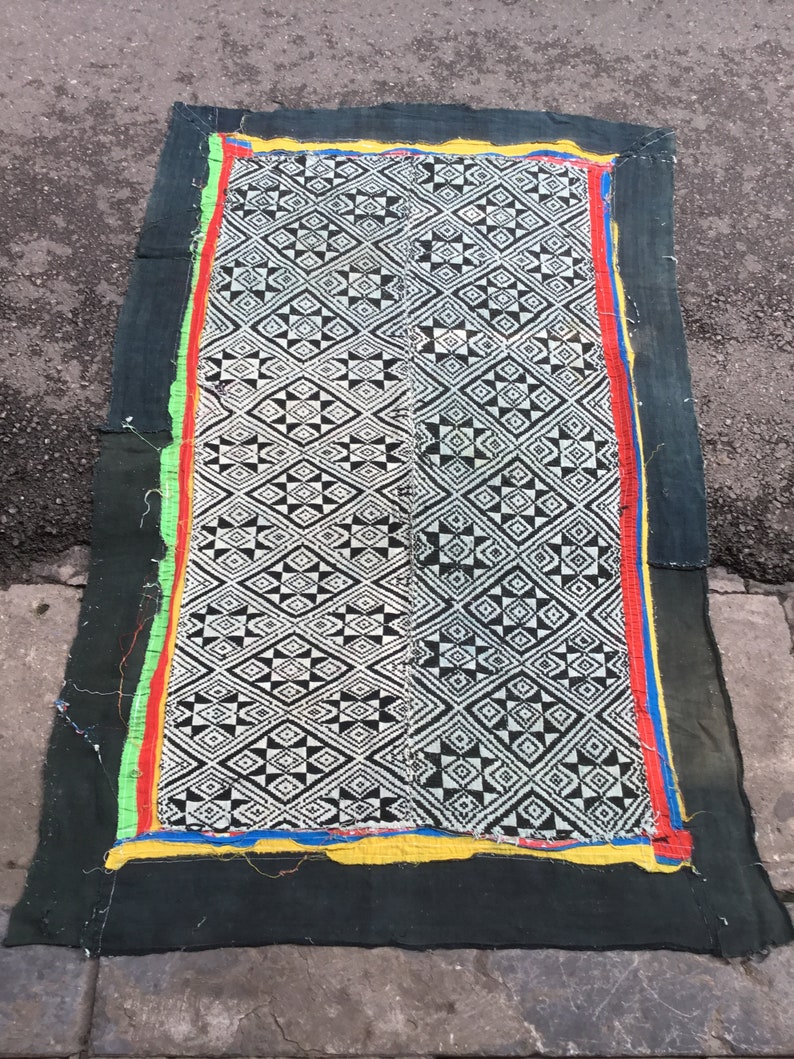 Vintage Vietnamese Tribal Hmong Tay Handwoven Cotton Blanket Etsy