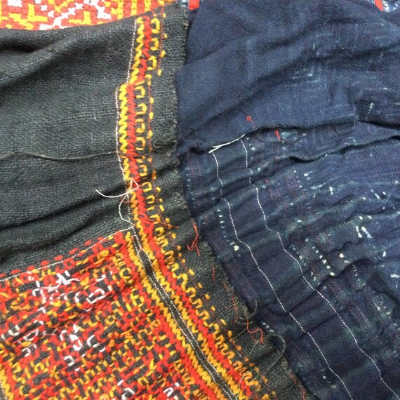 Vintage Tribal Flower Hmong women cotton skirt - image 7