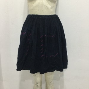 Vintage Handmade Tribal Hmong natural indigo hemp skirt