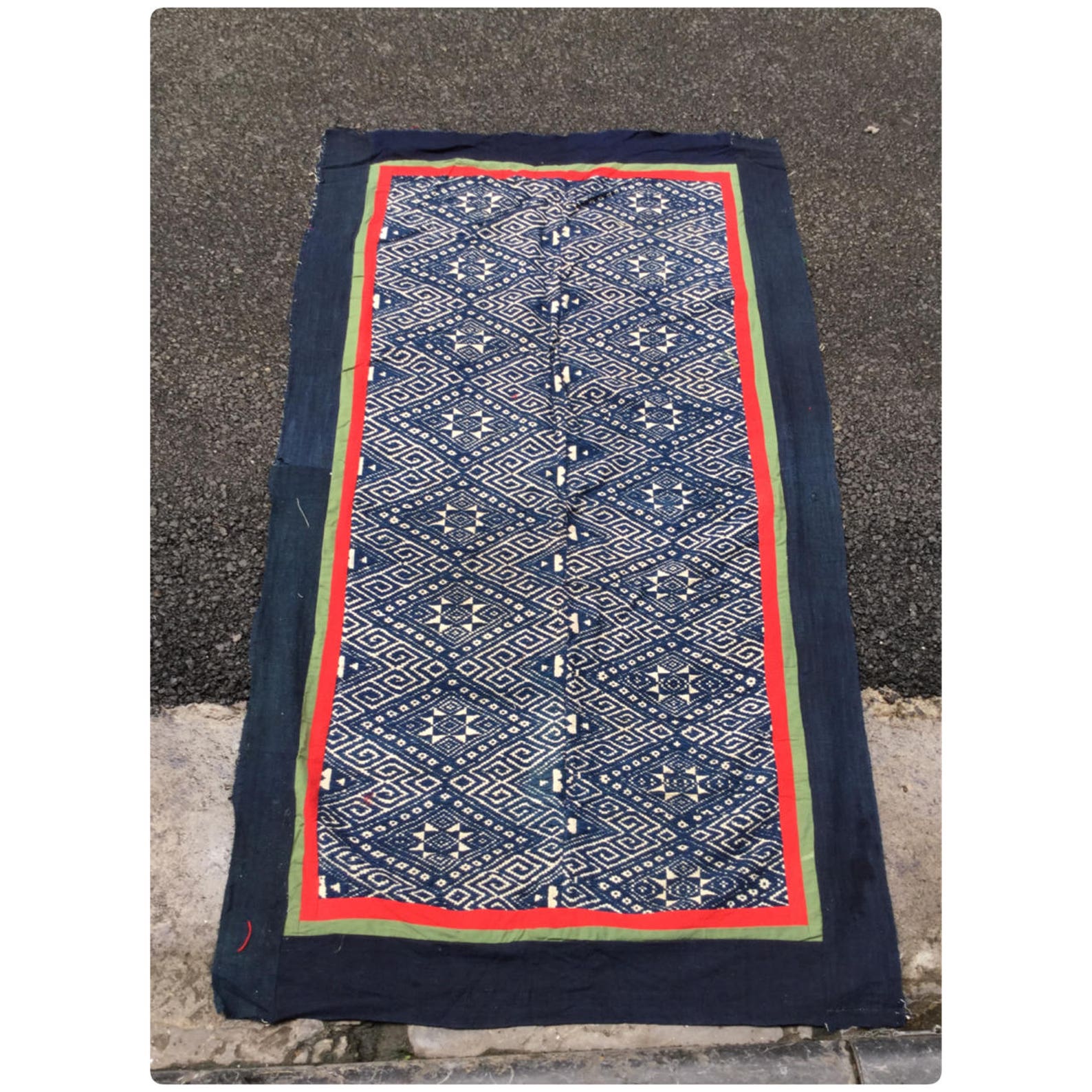 Vintage Vietnamese Tribal Hmong Tay handwoven cotton blanket Etsy