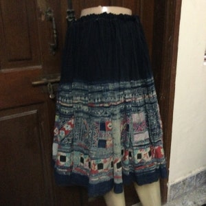 Vintage tribal Hmong hand stiched,batik skirt in the north of Vietnam