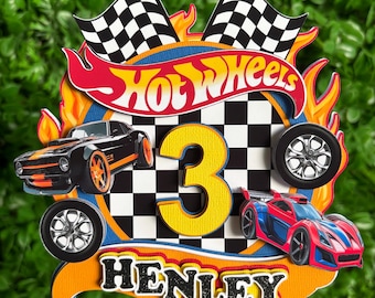 Hot wheels cake topper - 3d cake topper - Car cake topper