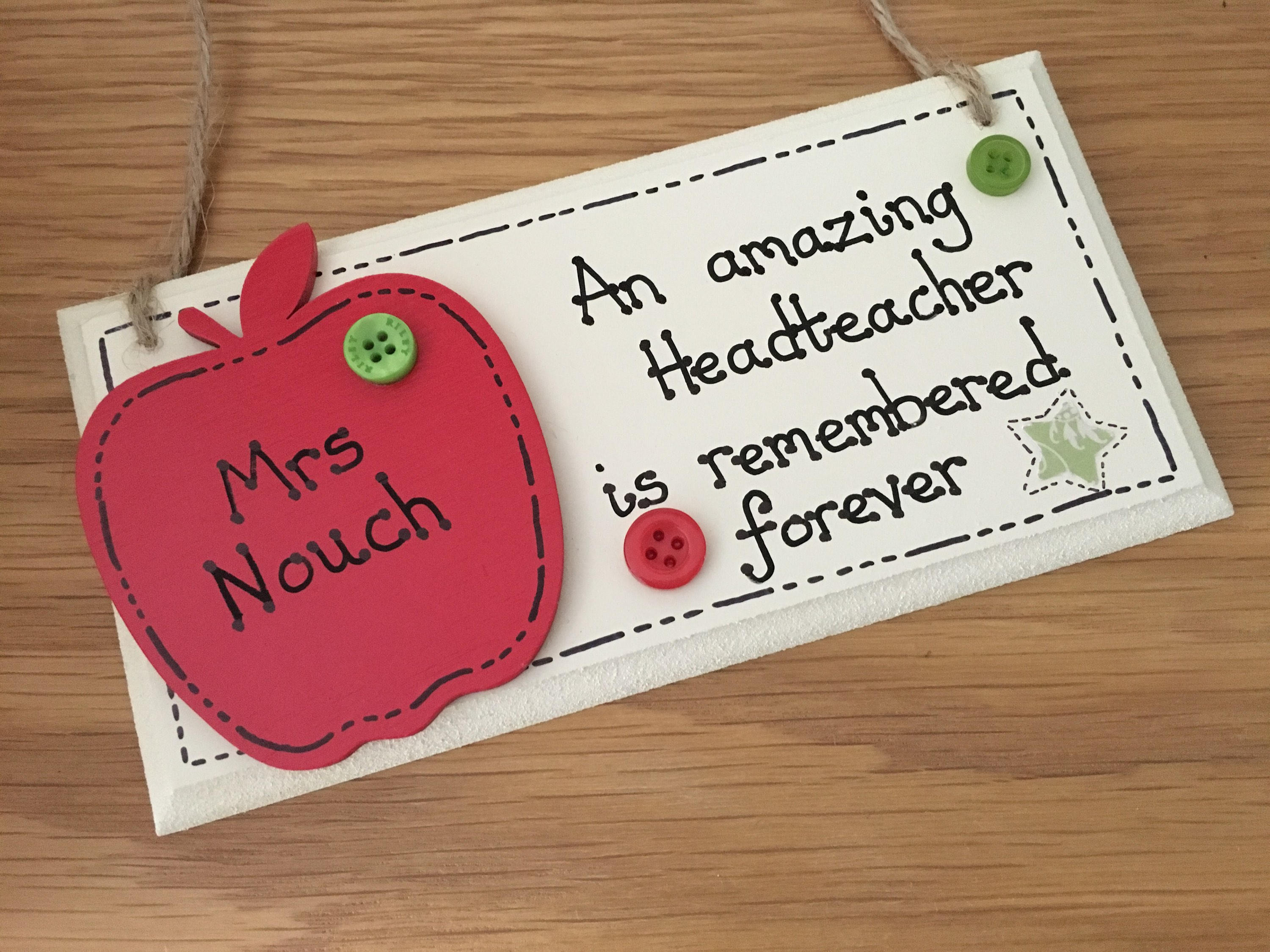 Personalised Teacher plaque Teaching Assistant plaque Etsy