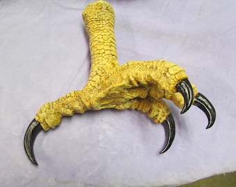 Haast eagle fossil raptor reproduction foot talon claws life size painted
