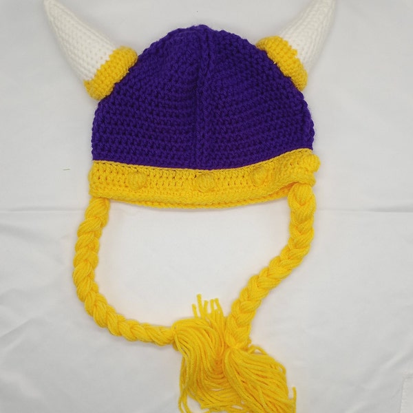 Hat- Vikings: Adult Braids