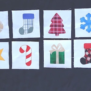 Handmade applique Quilt Blocks -unfinished-Holiday
