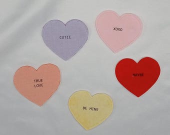Large Fabric Conversation Hearts