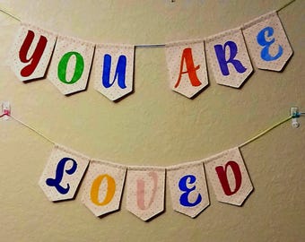 Handmade Fabric Banner- Inspirational