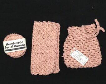 Handmade Crochet Facial Sets- Cotton