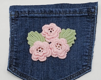 upcycled Denim Pocket-hand stitched