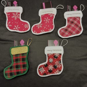 Handmade Felt Christmas Stocking Ornament: Gift Card Holder