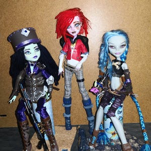 ooak Monster High dolls: ARCANE League of Legends Jinx Vi Caitlyn Steampunk/Game/Series/Interpretation unique pieces