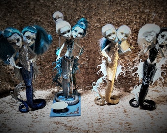 1/6 scale (12&quot;) Monster High Dolls Variants of Pearl & Peri SERPENTINE Hydra Dread Reef Mermaid 2-headed