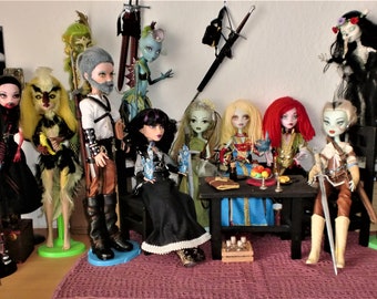 OOAK Monster High Dolls WITCHER Universe Witcher Geralt Ciri Yennefer Triss Keira Shani Eredine Vran Bruxa Vivienne Drowned Plaguemaid