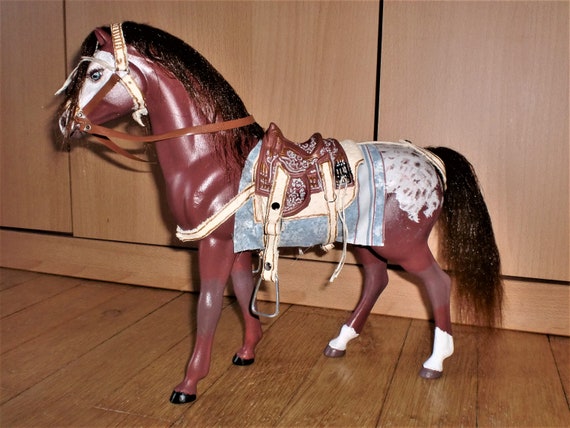 OOAK Barbie Horse medium Size Repainted Unique Dark Brown Buckskin