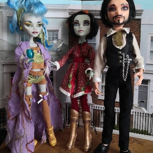 ooak Monster High dolls repainted Carnival Row Steampunk inspired creatures fairies & humans