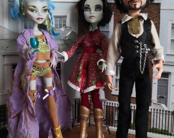 ooak Monster High-poppen opnieuw geverfd Carnival Row steampunk-geïnspireerde wezens, feeën en mensen